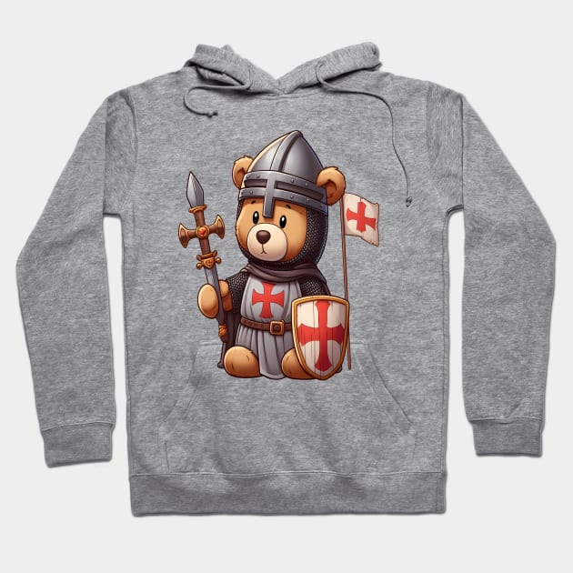 Cute Templar Bear Kawaii Hoodie by Teddy Club